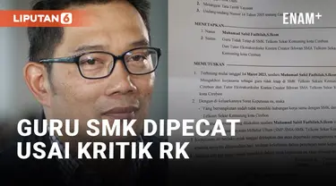 Ridwan Kamil Bela Guru SMK yang Dipecat Usai Berikan Kritik