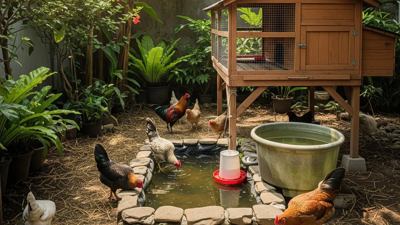 Desain Halaman Belakang Rumah untuk Pelihara Ayam.