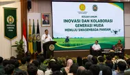 Mentan Ajak Mahasiswa USU Jaga Swasembada Pangan Berkelanjutan