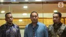 Lutfi tidak memberi tahu materi pemeriksana, dan mempersilakan media bertanya pada penyidik Kejaksaan Agung langsung. (Liputan6.com/Faizal Fanani)