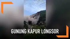 Sebuah rekaman menunjukkan area pertambangan Gunung Kapur di Jember tiba-tiba longsor. Total, tiga orang menjadi korban longsor. Satu di antaranya tewas tertimbun dan jasadnya belum bisa dievakuasi.