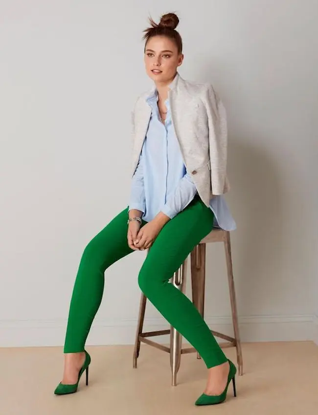 Inspirasi gaya busana dengan colorful pants. (sumber foto: ShopStyle/Pinterest)