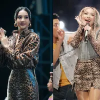Anya Geraldine dan Bunga Citra Lestari ternyata punya kesamaan selera soal busana panggung. Keduanya nampak tampil kembar kenakan dress animal print [@anyageraldine @itsmebcl]