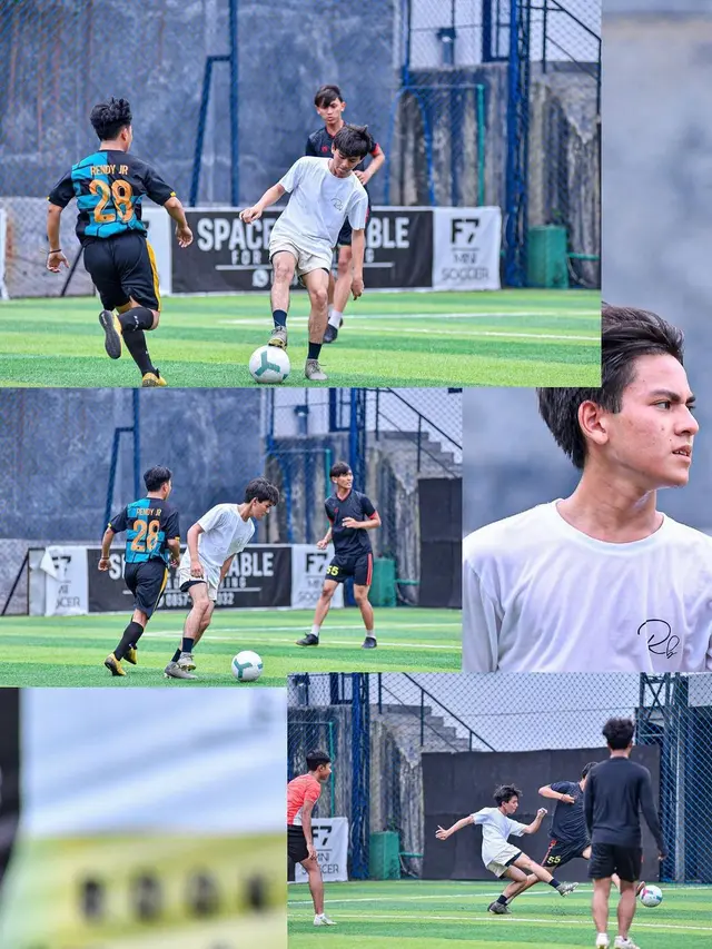 Rey Bong dan bintang Dari Jendela SMP main bola bersama (Foto: Instagram/@rey_bong26)