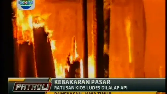 Kebakaran Pasar, Ratusan Kios Ludes Dilalap Api