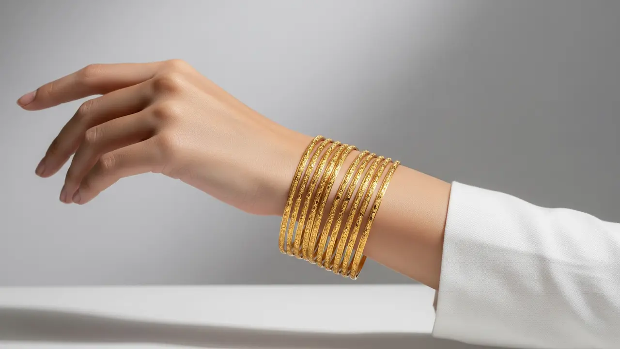 Model Gelang Emas Keroncong Isi 12 untuk Lamaran dan Pernikahan/Ilustrasi Gemini AI