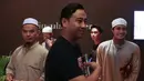 Pemain Timnas Indonesia menemui sejumlah fans asal Singapura di Hotel Peninsula, Singapura, Jumat (9/11). Indonesia akan melawan Singapura pada laga Piala AFF 2018. (Bola.com/M. Iqbal Ichsan)