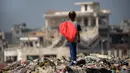 Hingga Agustus 2024, lebih dari 16.000 anak Palestina tewas dalam serangan Israel di Gaza dan 3.500 lainnya menghadapi risiko kematian di tengah kekurangan makanan dan kekurangan gizi. (Eyad BABA/AFP)