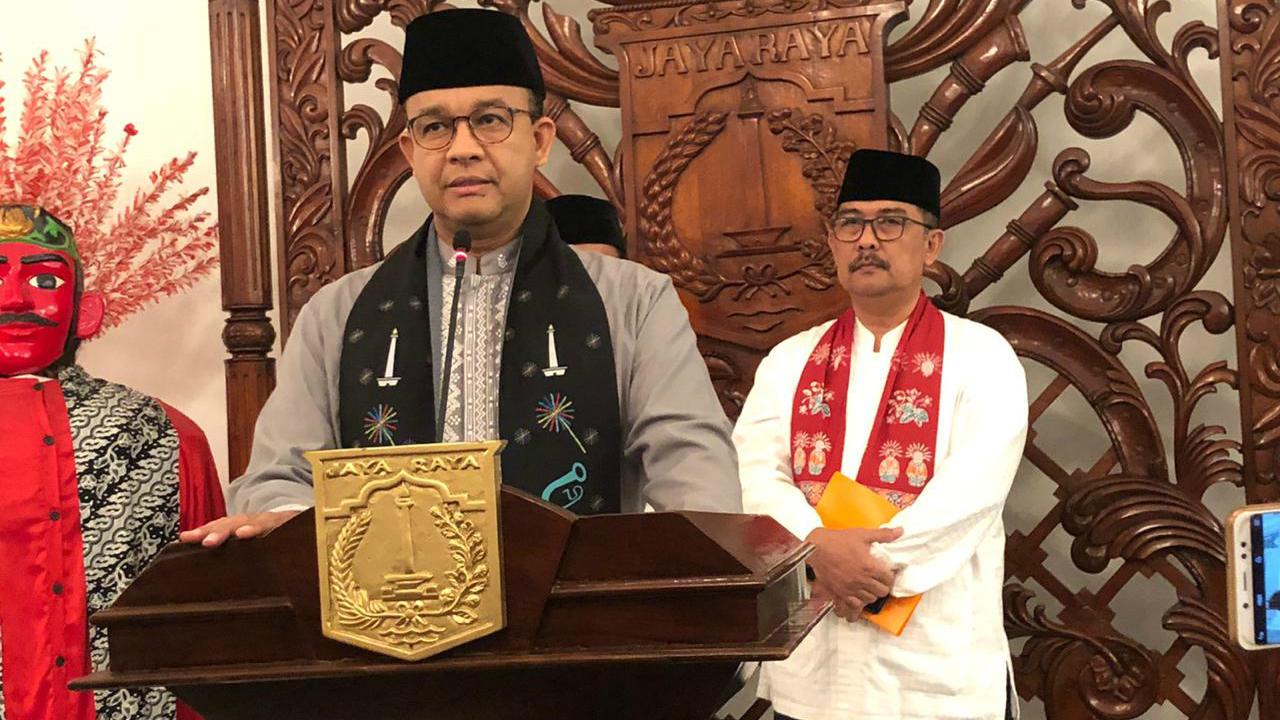 Gubernur DKI Jakarta Anies Baswedan mengumumkan UMP DKI 2020.