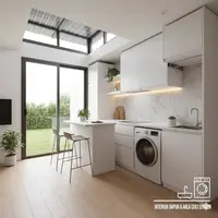 Rumah Mungil Tapi Punya Dapur dan Area Cuci yang Efisien (Created by AI)
