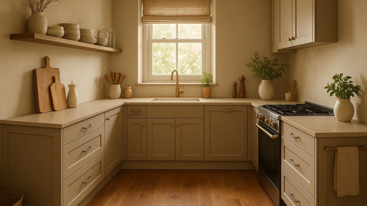 8 Inspirasi Desain Dapur Lantai Motif Kayu, Tampil Elegan dan Natural di 2025