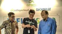 Infinys meluncurkan solusi cloud computing CloudKilat di Jakarta, Kamis (6/9/2018). Liputan6.com/Jeko I.R.