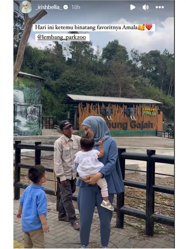 Masih Tanpa Ammar Zoni, Ini 6 Potret Irish Bella Ajak Anak Pelesir ke Lembang