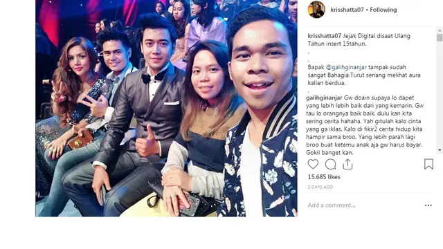 Galih Ginanjar (Foto: Instagram)