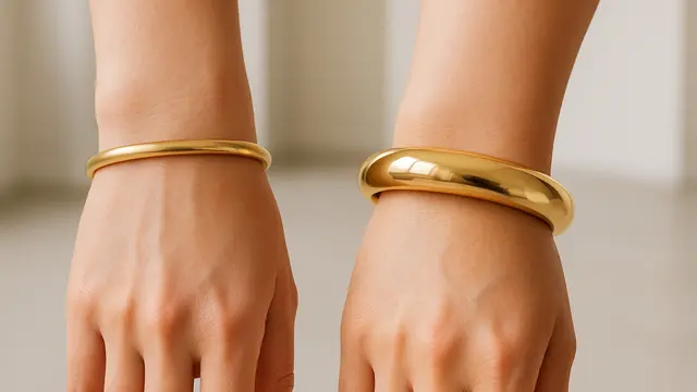 Model Gelang Emas Padat vs Hollow/Ilustrasi ChatGPT