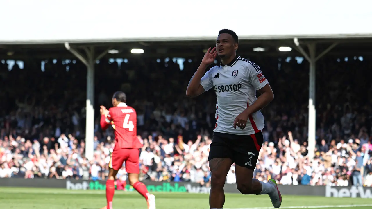Selebrasi pemain Fulham saat kalahkan Liverpool di Liga Inggris 2024/2025