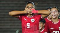 Selebrasi Claudia Scheunemann usai membobol gawang Timnas Wanita Malaysia (c) Dok. PSSI
