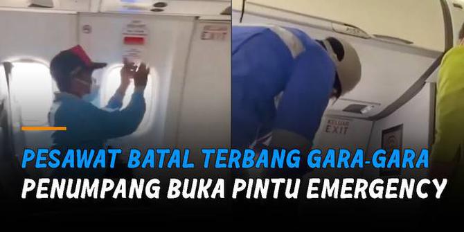 VIDEO: Pesawat Batal Terbang Gara-Gara Penumpang Buka Pintu Darurat