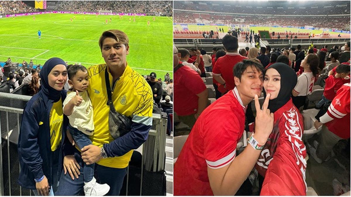 7 Potret Lesti Kejora Temani Rizky Billar Nonton Sepak Bola di Berbagai Negara