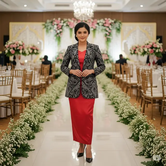 Model Baju Batik Modern untuk Pesta Pernikahan. Foto: Gemini
