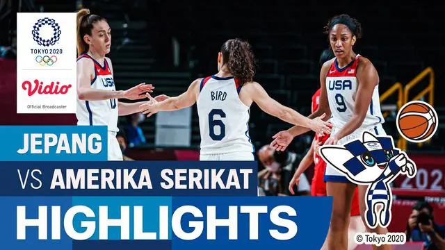 VIDEO: Jepang Gagal Raih Emas di Final Basket Putri Olimpiade Tokyo 2020 usai Kalah Melawan Amerika Serikat