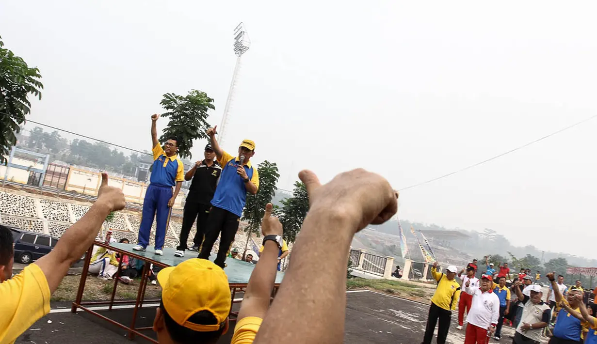 Dalam rangkaian HUT Kota Lubuklinggau ini digelar tiga perlombaan tingkat nasional yaitu offroad, panjat tebing dan lomba burung berkicau, (10/10/14). (Liputan6.com/Faizal Fanani)