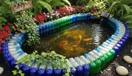 6 Ide Sudut Taman dengan Kolam Ikan dari Botol Bekas, Wujudkan Sudut Taman Asri