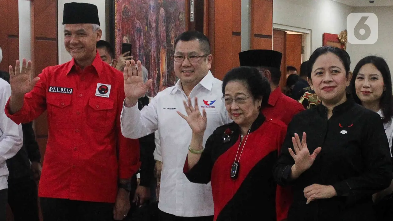 Megawati Soekarnoputri,  Hary Tanoesoedibjo , Ganjar Pranowo dan Puan Maharani