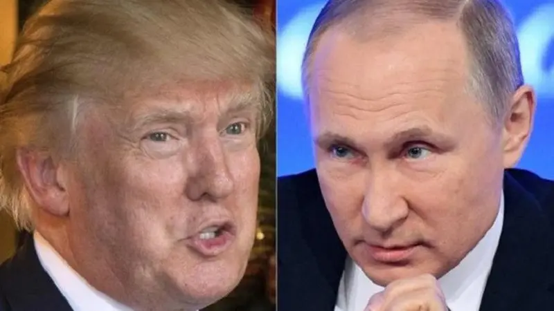 Presiden AS Donald Trump dan Presiden Rusia Vladimir Putin