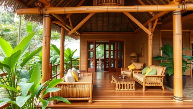 Rumah Bambu Tropis Gaya Bali