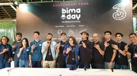 Konferensi pers Bima Day Tri Indonesia di Eldorado Dome, Bandung, Sabtu (15/3/2019). Liputan6.com/Jeko I.R.