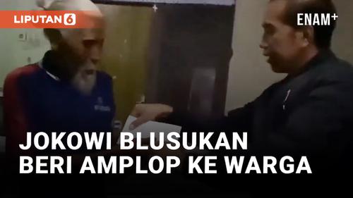 VIDEO: Tak Kuat Tahan Tangis, Warga Kaget Didatangi Jokowi Malam-Malam Dikasih Amplop