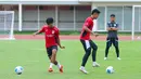 Persiapan jelang SEA Games 2025 terus dimatangkan. Terdekat, Muhammad Ferarri dan kawan-kawan bakal menjalani dua laga uji coba melawan tim kuat asal Afrika, Mali. (Bola.com/M Iqbal Ichsan)