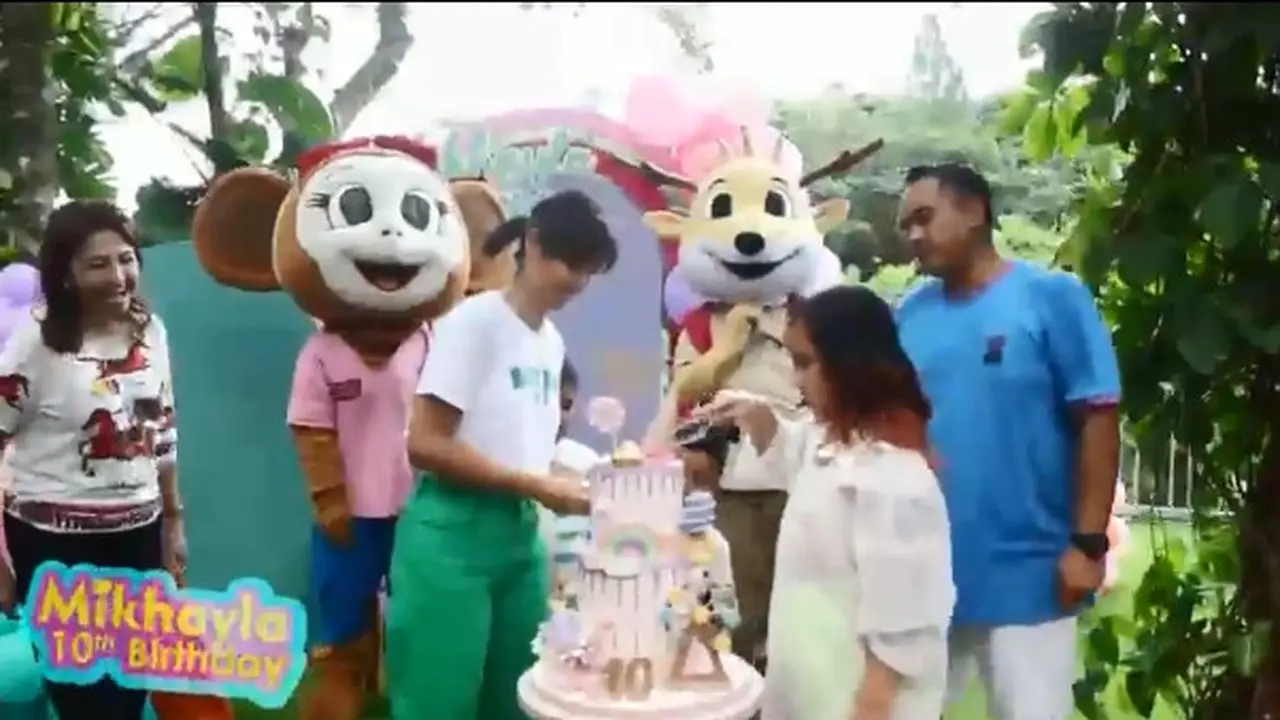 Keseruan Pesta Ulang Tahun ke-10 Putri Nia Ramadhani di Taman Hiburan