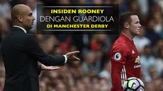 Video insiden antara Wayne Rooney dengan Pep Guardiola di laga Manchester United kontra Manchester City di Old Trafford, Sabtu (10/9/2016).