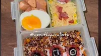 Viral Video Kakak Membuat Bekal Makan Siang Bertema Squid Game untuk Adiknya. foto: TikTok @venithyacalistaa