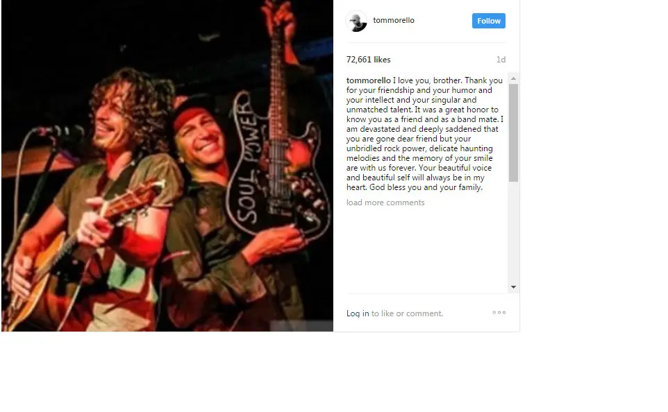 Instagram Tom Morello