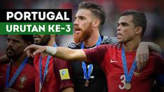 Berita video kemenangan Portugal 2-1 atas Meksiko pada perebutan tempat ketiga Piala Konfederasi 2017 di Otkrytiye Arena, Moskow.