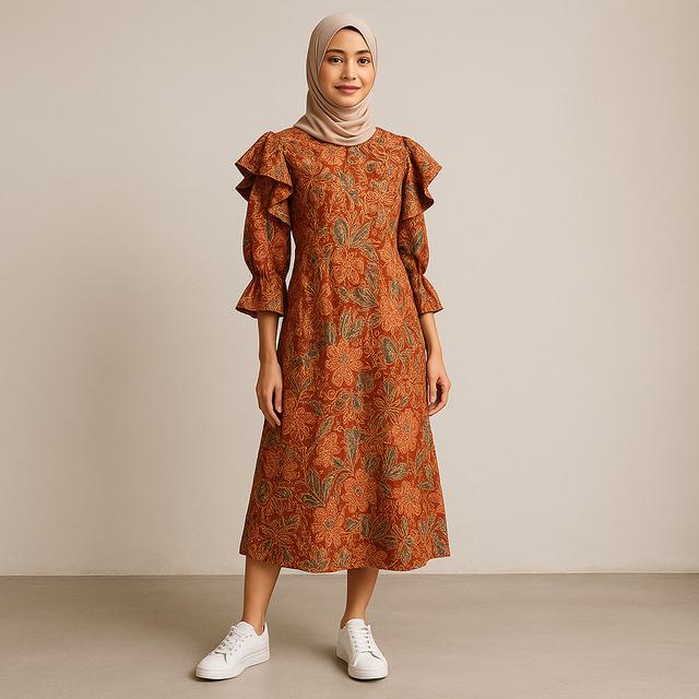 7 Model Baju Batik Lengan Ruffle Kekinian di 2025, Bantu Tampil Feminin ...