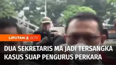 Dua tersangka kasus dugaan suap pengurusan perkara di Mahkamah Agung memenuhi panggilan pemeriksaan penyidik Komisi Pemberantasan Korupsi, Rabu pagi. Kedua tersangka adalah Sekretaris Mahkamah Agung, Hasbi Hasan dan mantan Komisaris Independen Wijaya...