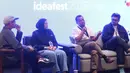 Chief Content Officer (CCO) Kapanlagi Youniverse (KLY), Wenseslaus Manggut saat berbicara di forum IdeaFest 2025 di Jakarta Internasional Convention Center (JICC), Minggu (2/11/2025). Festival kreatif tahunan yang telah emasuki tahun ke-14 ini digelar selama tiga hari, dari 31 Oktober hingga 2 November 2025, menghadirkan lebih dari 120 sesi dan 500 pembicara dari berbagai sektor industri. (Liputan6.com/Helmi Fithriansyah)