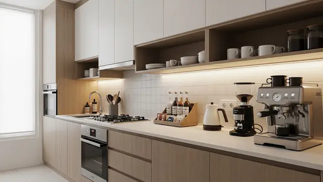 Model Dapur dengan Area Khusus Membuat Kopi