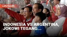 Pertandingan sepak bola Timnas Indonesia melawan Argentina disaksikan jutaan warga Indonesia hari Senin (19/6). Presiden RI Joko Widodo ikut menikmati laga bersejarah ini di Stadion Gelora Bung Karno.