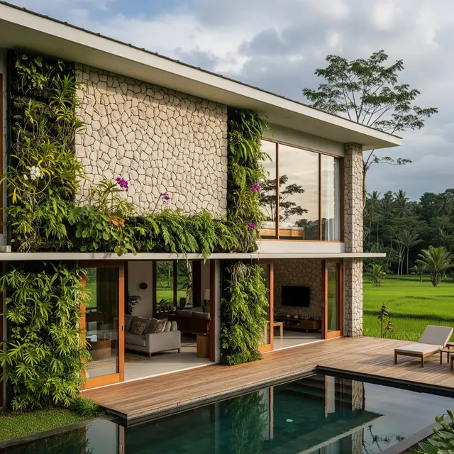 Gambar Rumah Minimalis Batu Alam Tampak Depan