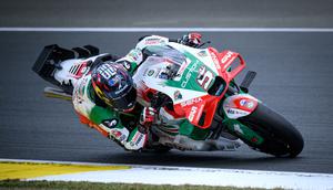 Johann Zarco pada balapan MotoGP Prancis 2025 di Sirkuit Le Mans. (Loic VENANCE / AFP)