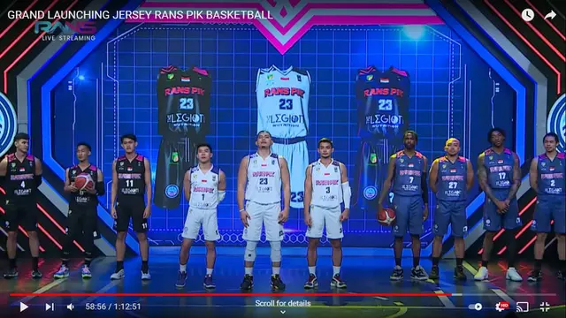 RANS PIK Basketball memperkenalkan seragam untuk IBL 2022.