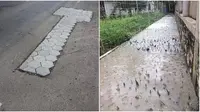 8 Potret Hasil Perbaikan Jalan Ini Hasilnya Absurd Banget