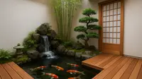 7 Gambar Kolam Ikan di Sudut Rumah Minimalis, Menambah Kesan Natural di 2025