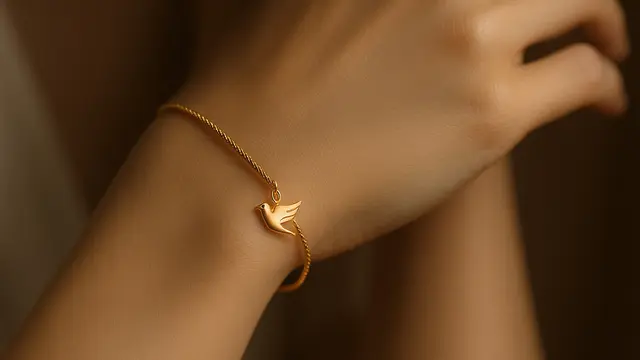 Model Gelang Emas Motif Burung Trendi