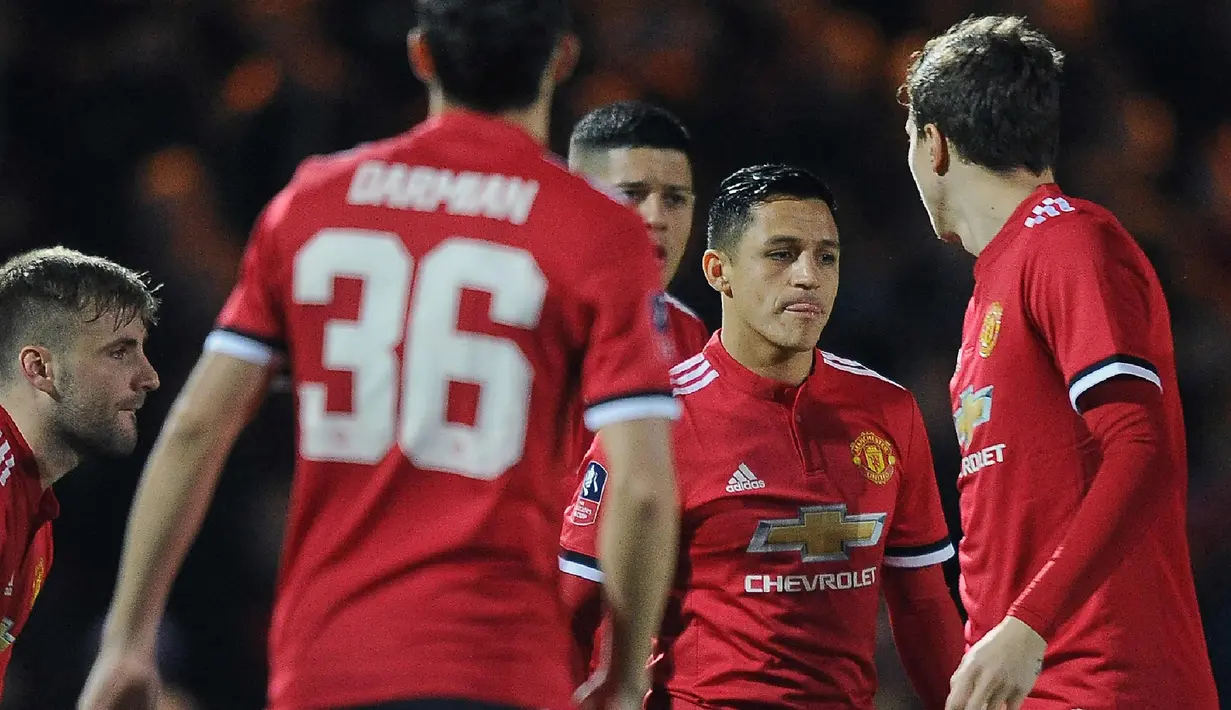 Penyerang MU, Alexis Sanchez bisa jadi kunci MU kalahkan Manchester City (AFP Photo)